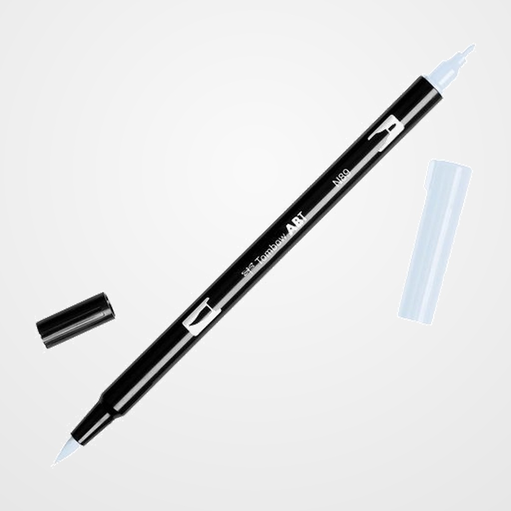ROTULADOR TOMBOW DOBLE PUNTA PINCEL GRIS CALIDO 1