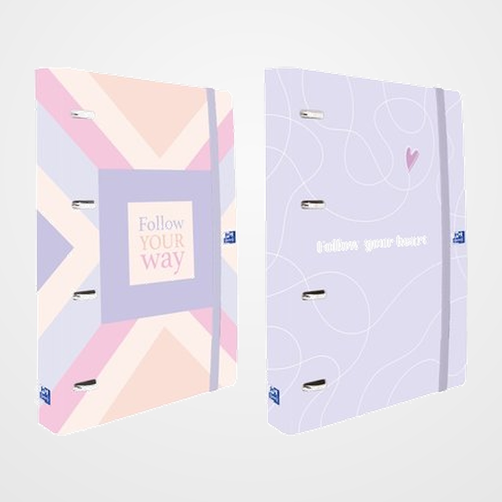 CARPEBLOC OXFORD SCHOOL EUROPEANBINDER CUTE POLYFOAM PP A4+ 4 an.MIXTAS 35mm con RECAMBIO 100 hj. CUADRIC.5x5 SURTIDO (2 col.)