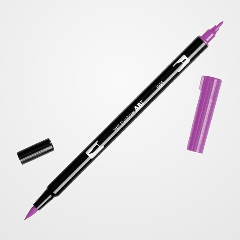 ROTULADOR TOMBOW DOBLE PUNTA PINCEL PURPURA