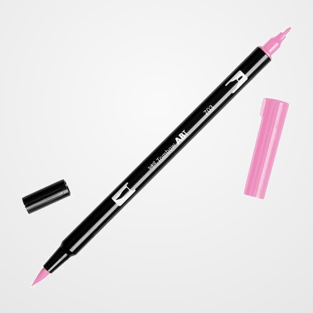 ROTULADOR TOMBOW DOBLE PUNTA PINCEL ROSA ROSADA