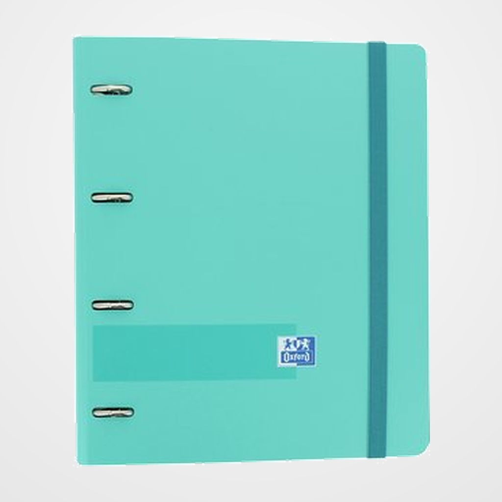 CARPEBLOC OXFORD SCHOOL EUROPEANBINDER LIVE&GO POLYFOAM A4+ 4 an.MIXTAS 35mm con RECAMBIO 100 hj. CUADRIC.5x5 ICE MINT