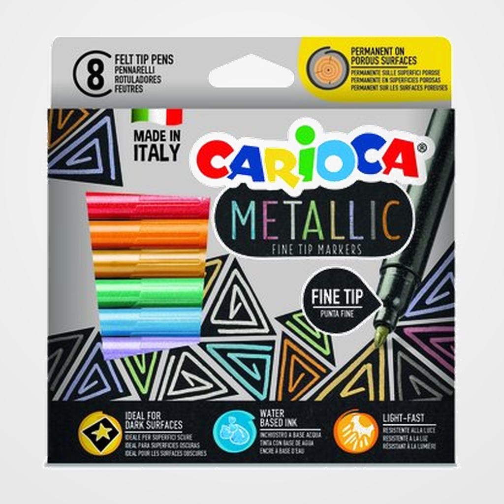 ROTUL.CARIOCA METALLIC FINE CAJA de 8
