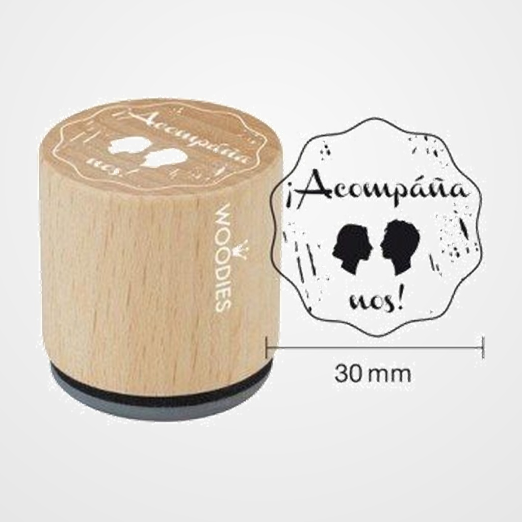 SELLO COLOP WOODIES Ø30mm CAUCHO GRIS  ACOMPAÑANOS