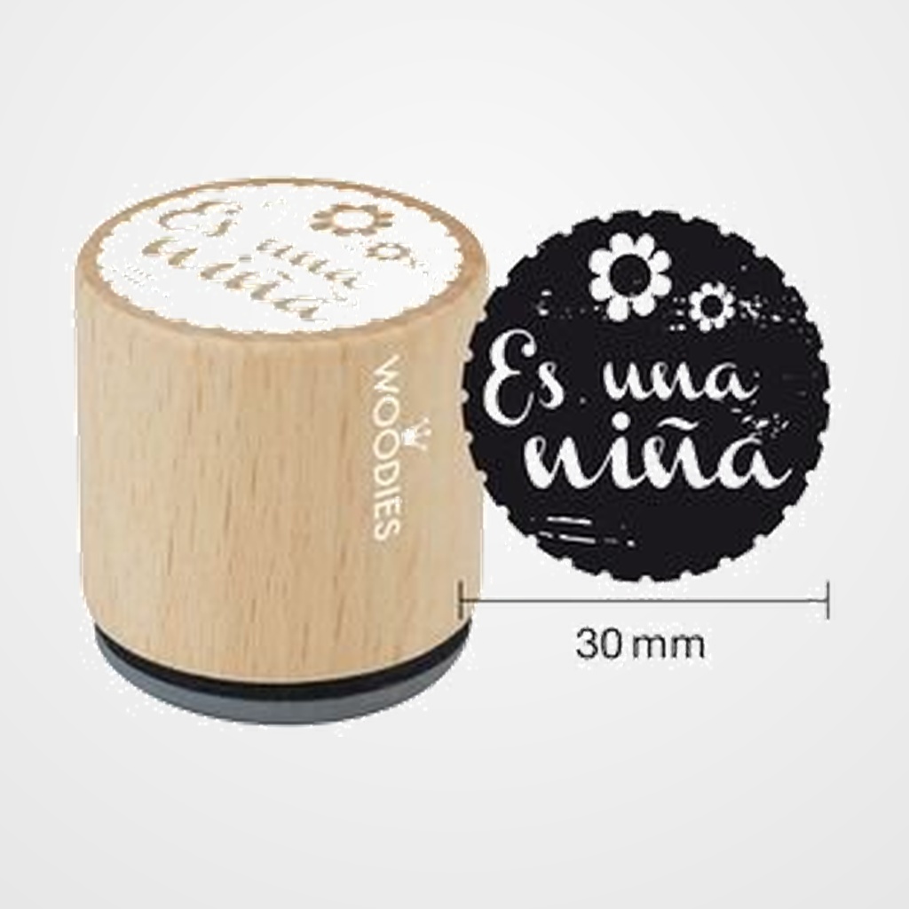 SELLO COLOP WOODIES Ø30mm CAUCHO GRIS  ES UNA NIÑA