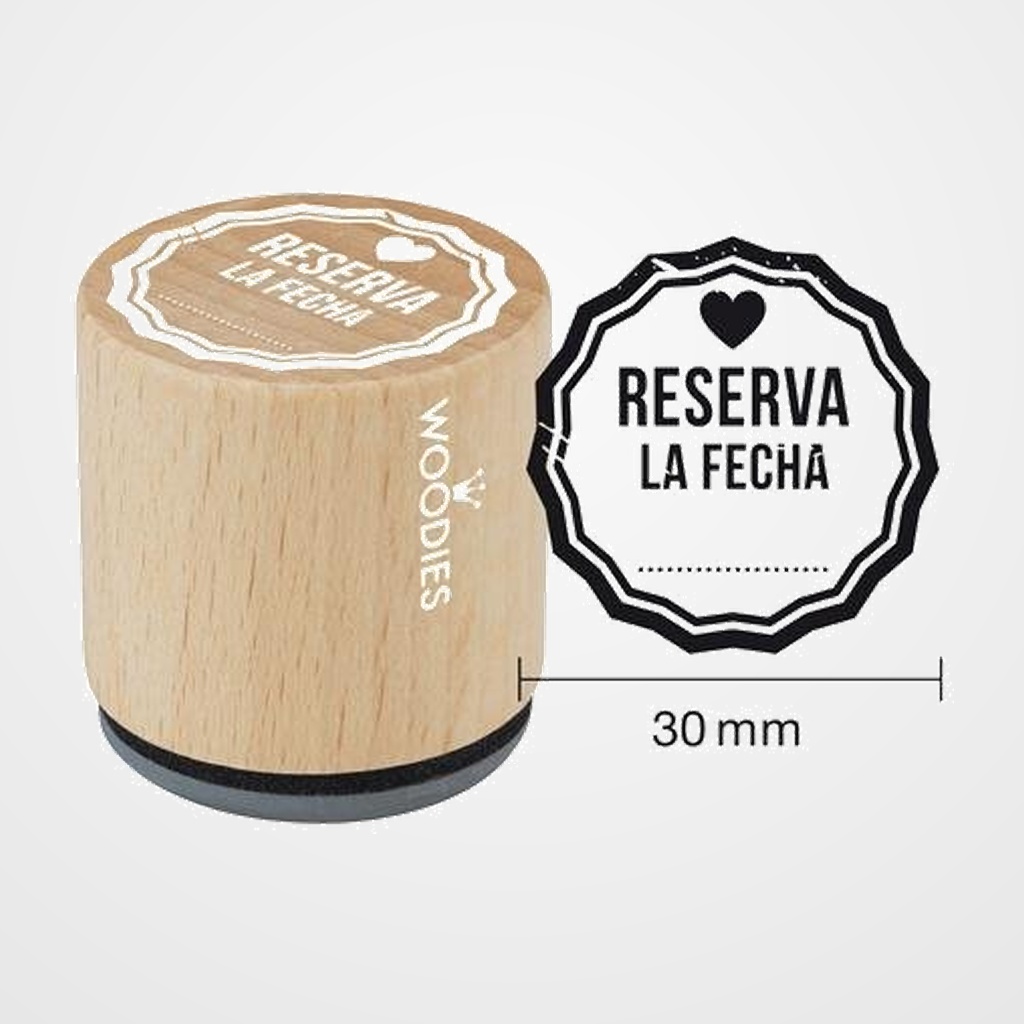 SELLO COLOP WOODIES Ø30mm CAUCHO GRIS  RESERVA LA FECHA