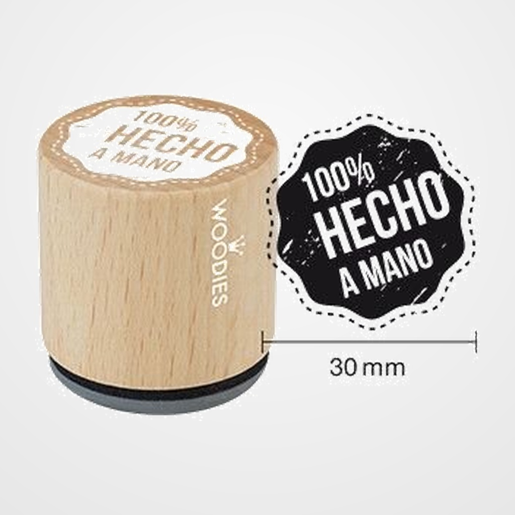 SELLO COLOP WOODIES Ø30mm CAUCHO GRIS  100% HECHO A MANO