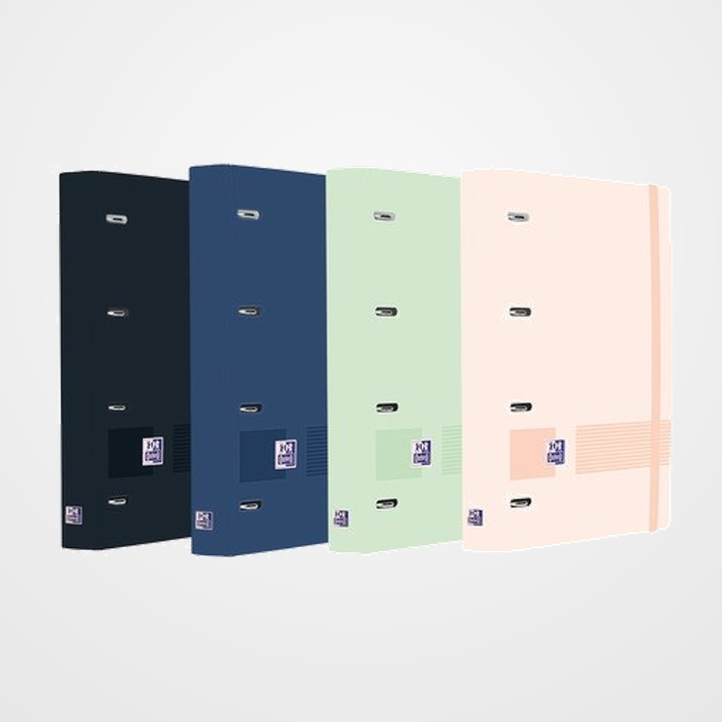 CARPEBLOC OXFORD SCHOOL EUROPEANBINDER LIVE&GO XL POLYFOAM A4+ 4 an.MIXTAS 35mm con RECAMBIO 160 hj. CUADRIC.5x5 SURTIDO CON SEPARADORES (Pack carpebloc, pizarra W&E, stickers removibles y separadores de PP)