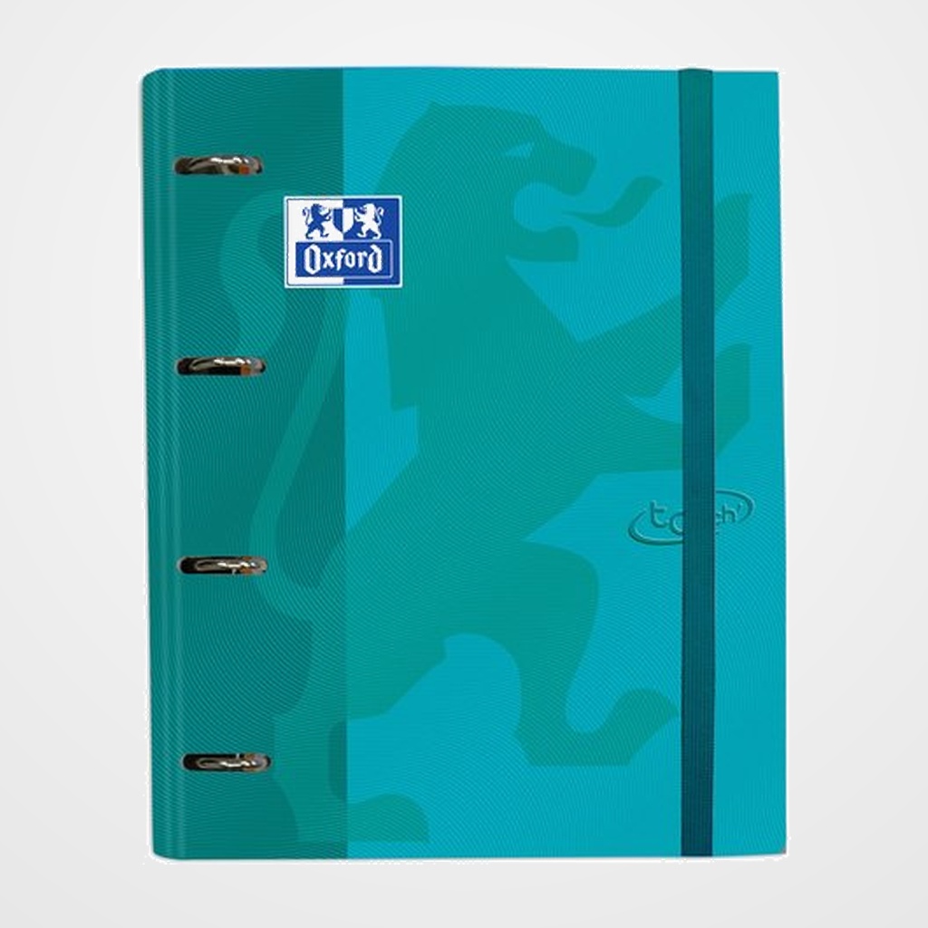 CARPEBLOC OXFORD SCHOOL EUROPEANBINDER TOUCH A4+ 4 an.MIXTAS 35mm con RECAMBIO 100 hj. CUADRIC.5x5 AQUA