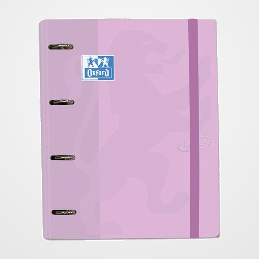 CARPEBLOC OXFORD SCHOOL EUROPEANBINDER TOUCH A4+ 4 an.MIXTAS 35mm con RECAMBIO 100 hj. CUADRIC.5x5 LAVANDA PASTEL