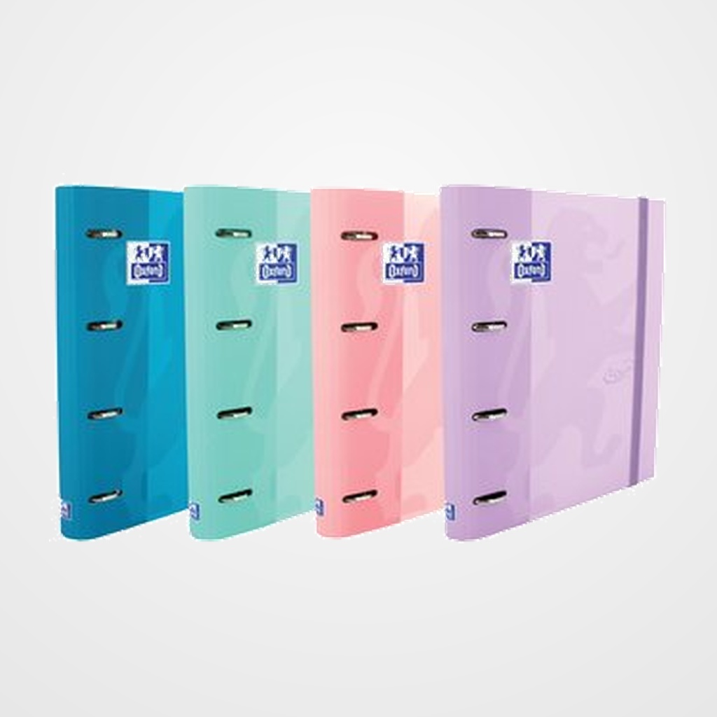 CARPEBLOC OXFORD SCHOOL EUROPEANBINDER TOUCH A4+ 4 an.MIXTAS 35mm con RECAMBIO 100 hj. HORIZONTAL SURTIDO (col. Pastel)