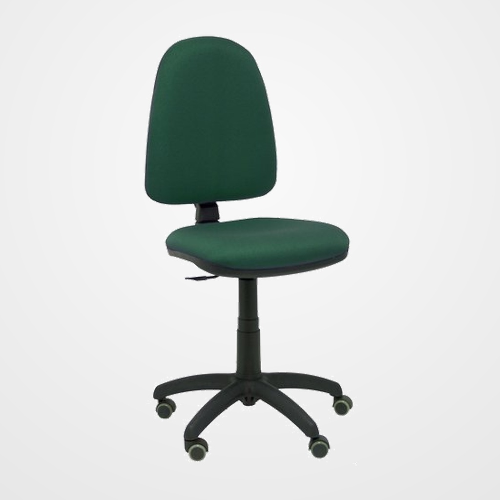 SILLA PIQUERAS Y CRESPO AYNA MECANISMO CONTACTO PERMANENTE RUEDAS de PARQUET ASIENTO Y RESPALDO TAPIZADO BALI VERDE BOTELLA
