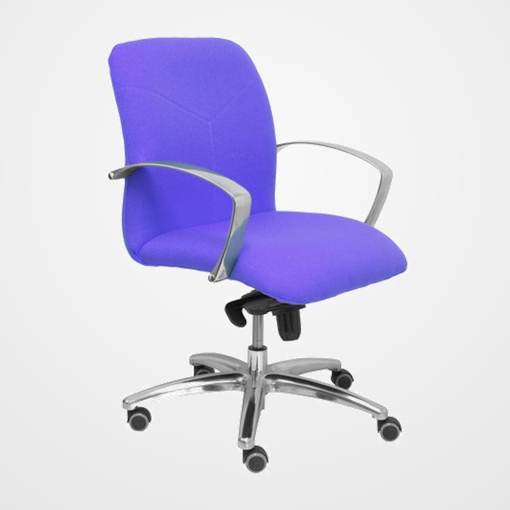 SILLA PIQUERAS Y CRESPO CAUDETE CONFIDENTE BRAZOS FIJOS MECANISMO BASCULANTE REGULABLE EN ALTURA ASIENTO Y RESPALDO TAPIZADO BALI AZUL CLARO
