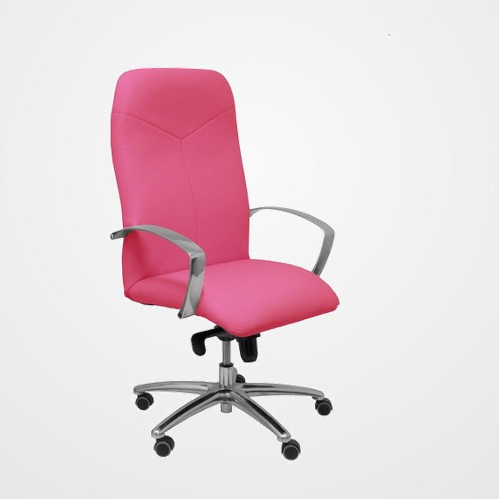 SILLA PIQUERAS Y CRESPO CAUDETE DIRECCION BRAZOS FIJOS MECANISMO BASCULANTE REGULABLE EN ALTURA ASIENTO Y RESPALDO TAPIZADO SIMILPIEL ROSA