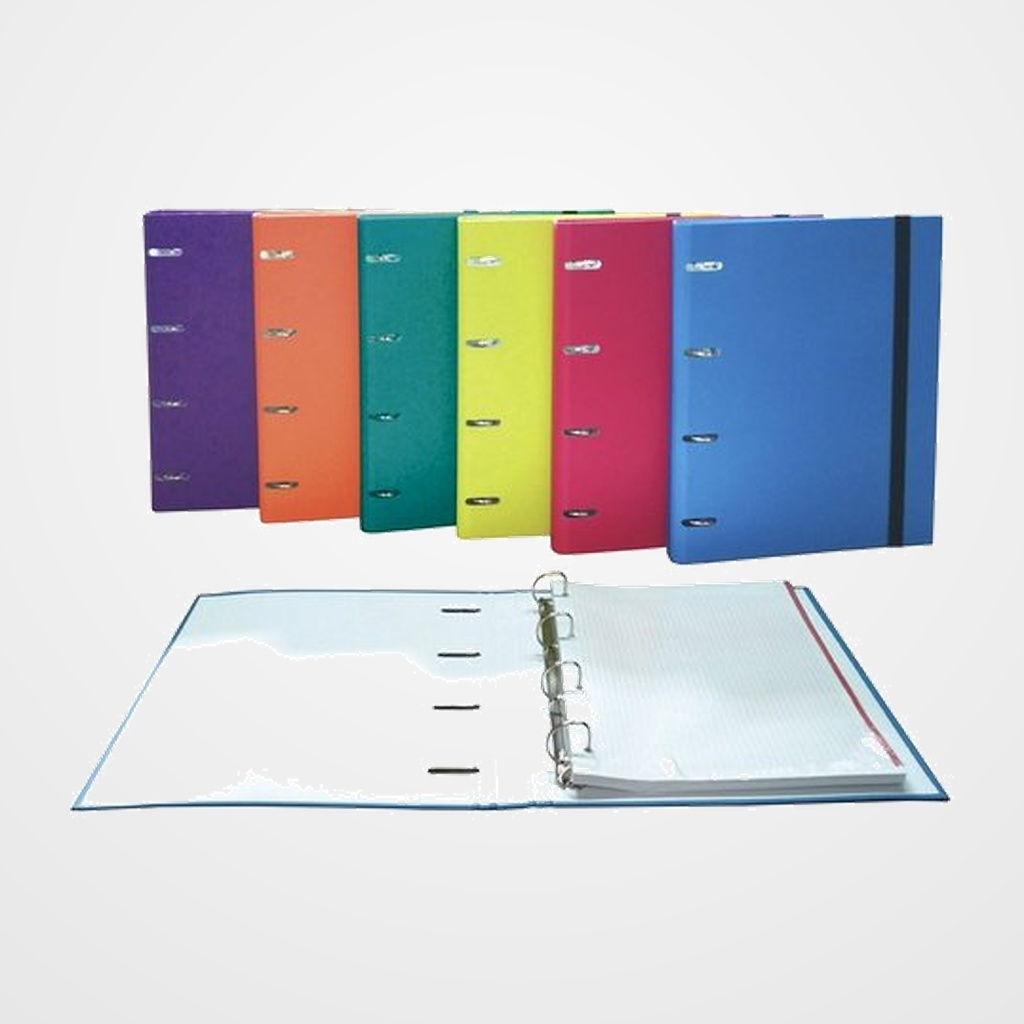 CARPEBLOC SENFORT BASIC tapa EXTRA A4 4 an.MIXTAS 25mm con REC. 80 hj. CUADRIC.5x5 SURTIDO