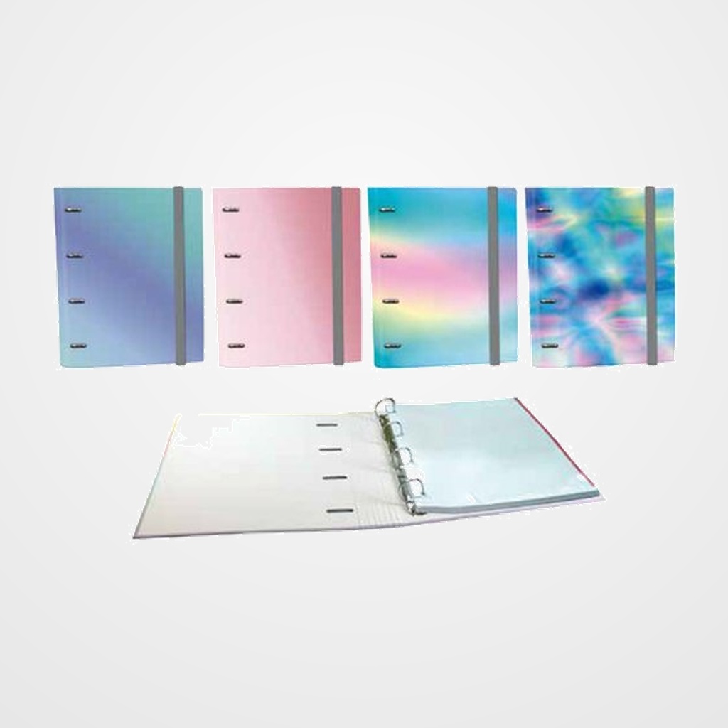 CARPEBLOC SENFORT IRIS tapa EXTRA A4 4 an.MIXTAS 25mm con REC. 80 hj. CUADRIC.5x5 SURTIDO