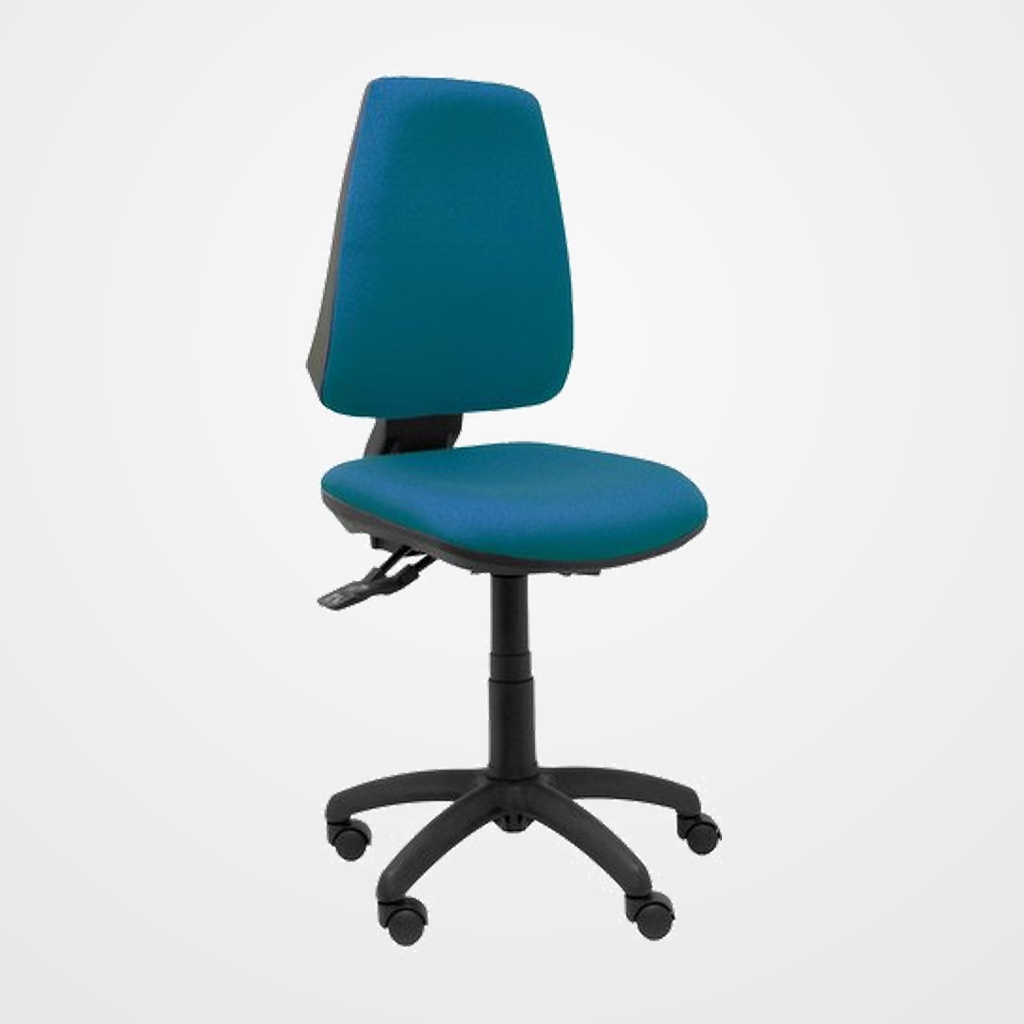 SILLA PIQUERAS Y CRESPO ELCHE S MECANISMO SINCRO de DOBLE MANETA GRAN CONFORTABILIDAD REGULABLE EN ALTURA RUEDAS de PARQUET ASIENTO Y RESPALDO TAPIZADO BALI VERDE PETROLEO