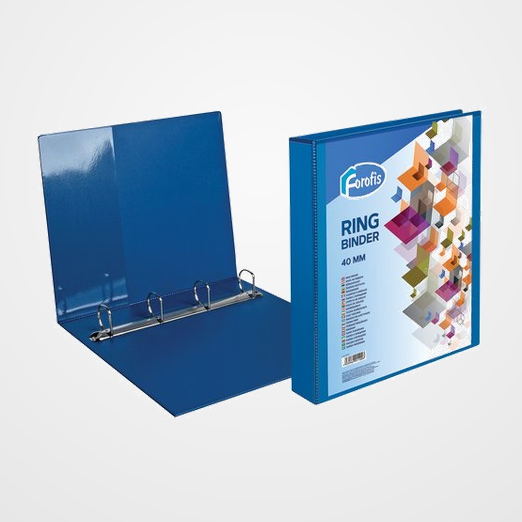 CARPETA CANGURO FOROFIS PP A4 4 an.MIXTAS 40 mm AZUL