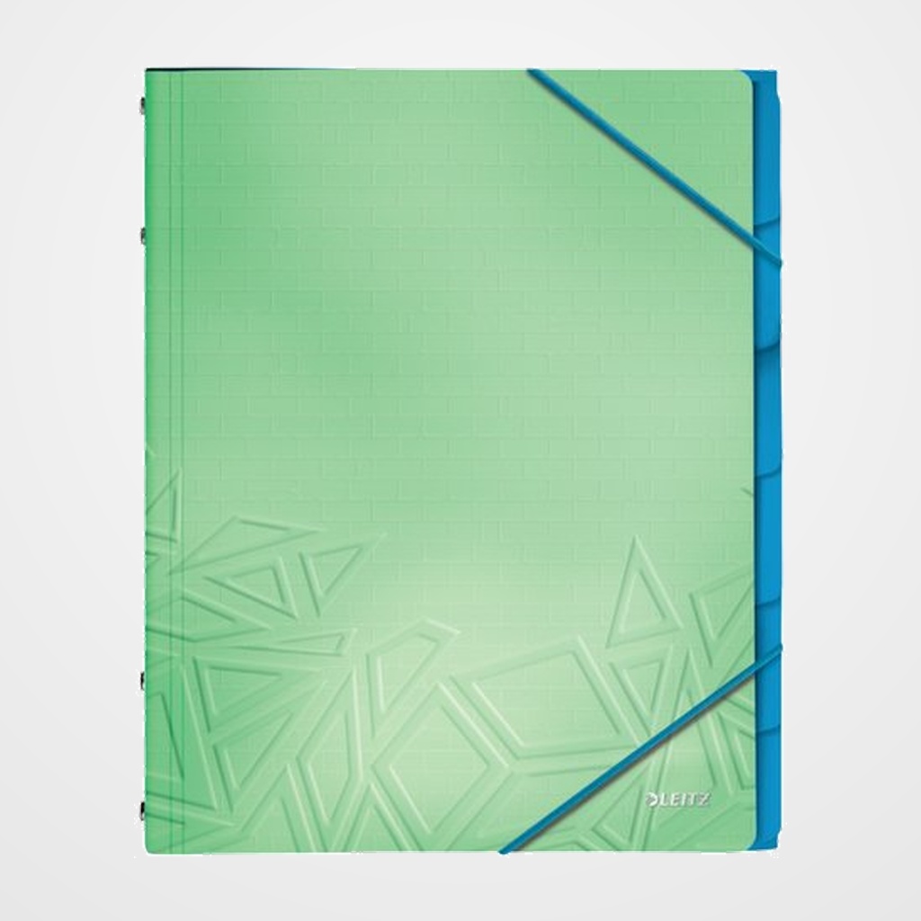 CARPETA CLASIFICADORA LEITZ URBAN CHIC A4 PP 6 SEPARAD.con GOMA VERDE