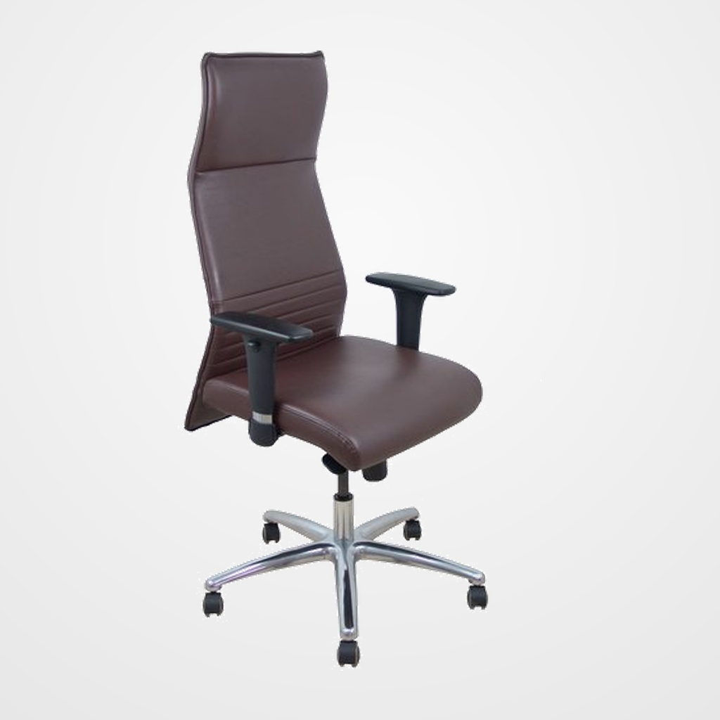 SILLON PIQUERAS Y CRESPO ALBACETE DIRECCION USO INTENSIVO (8H) BRAZOS REGULABLES MECANISMO SINCRO TAPIZADO  SIMILPIEL MARRON OSCURO