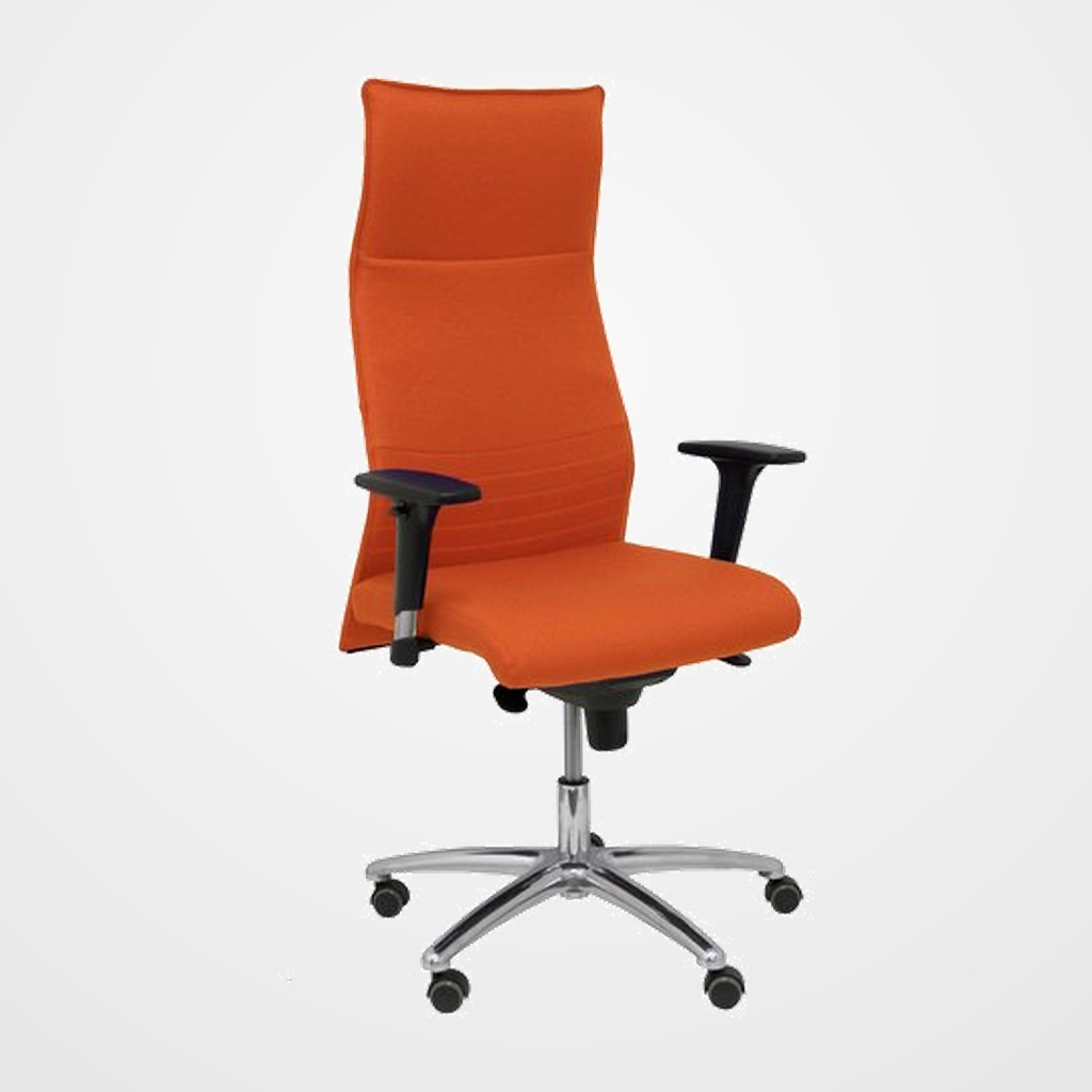 SILLON PIQUERAS Y CRESPO ALBACETE DIRECCION USO INTENSIVO (8H) BRAZOS REGULABLES MECANISMO SINCRO TAPIZADO BALI NARANJA OSCURO