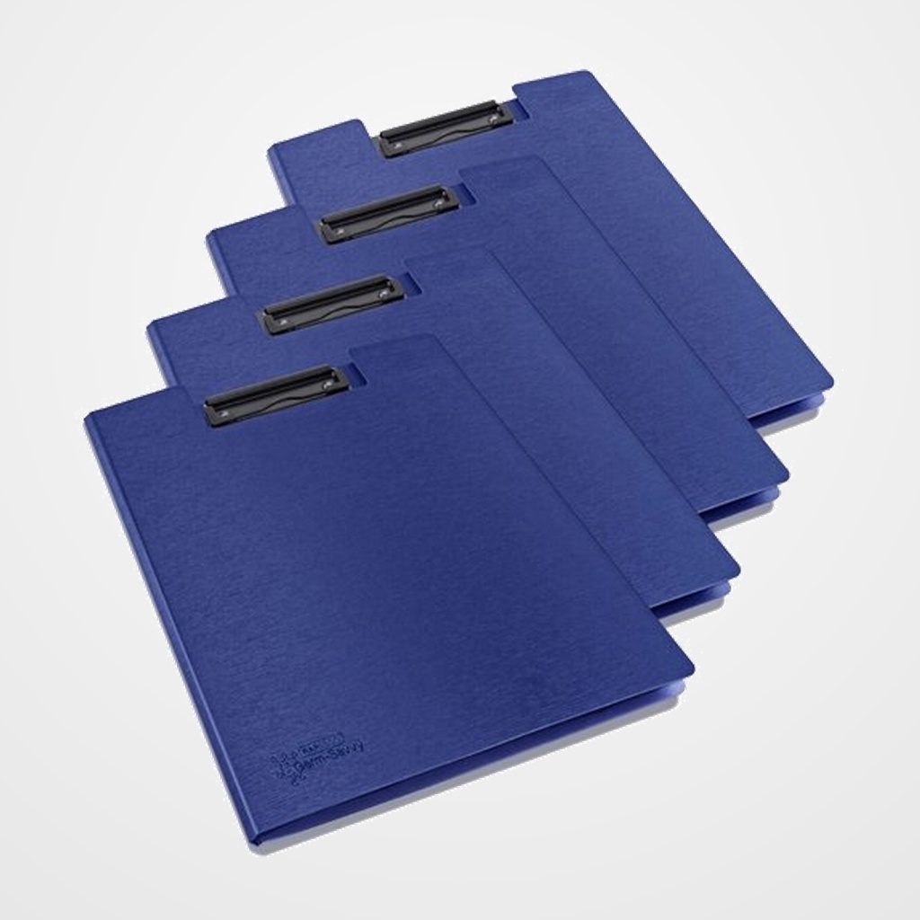 CARPETA con PINZA PORTABLOCK A4 AZUL PACK DE 4