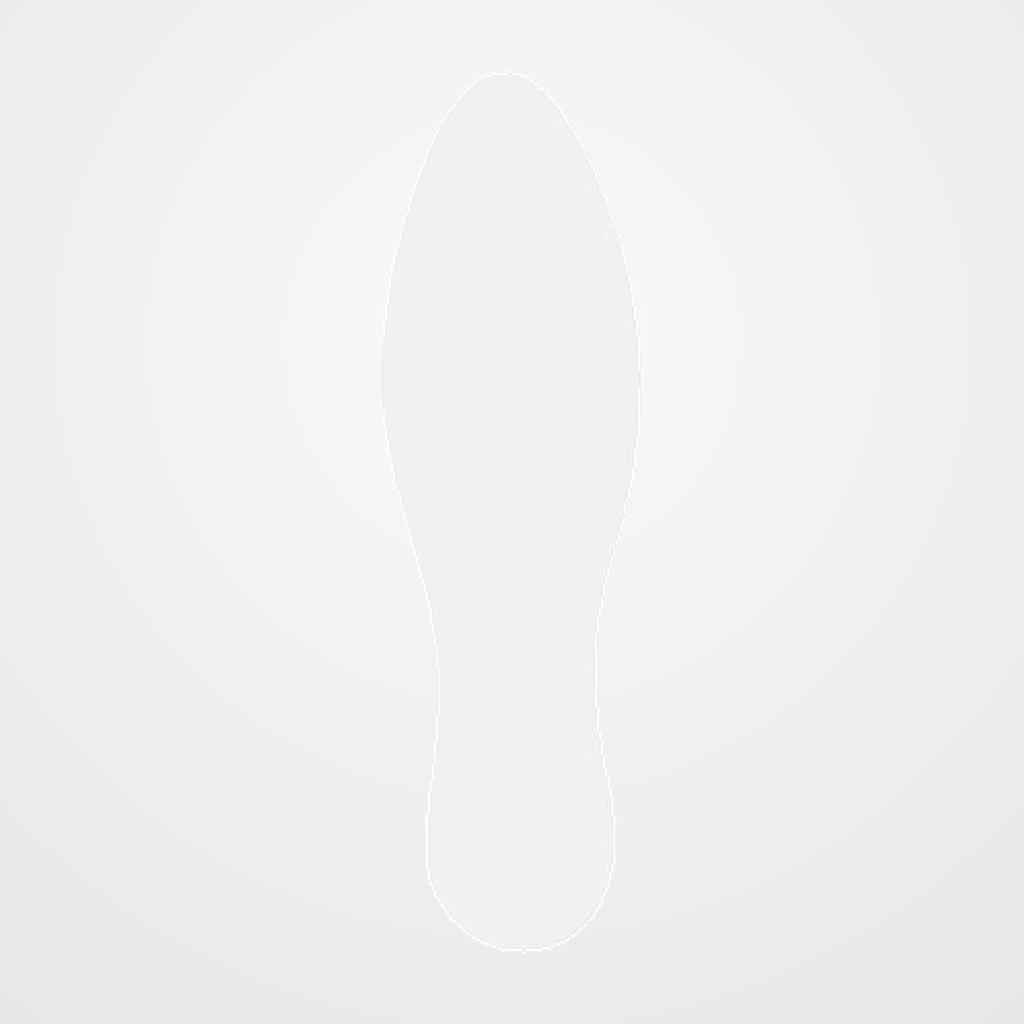 SIMBOLO ADHESIVO TARIFOLD FORMA  HUELLA  280 x 84 mm. PARA SUELO BLANCO BOLSA DE 10