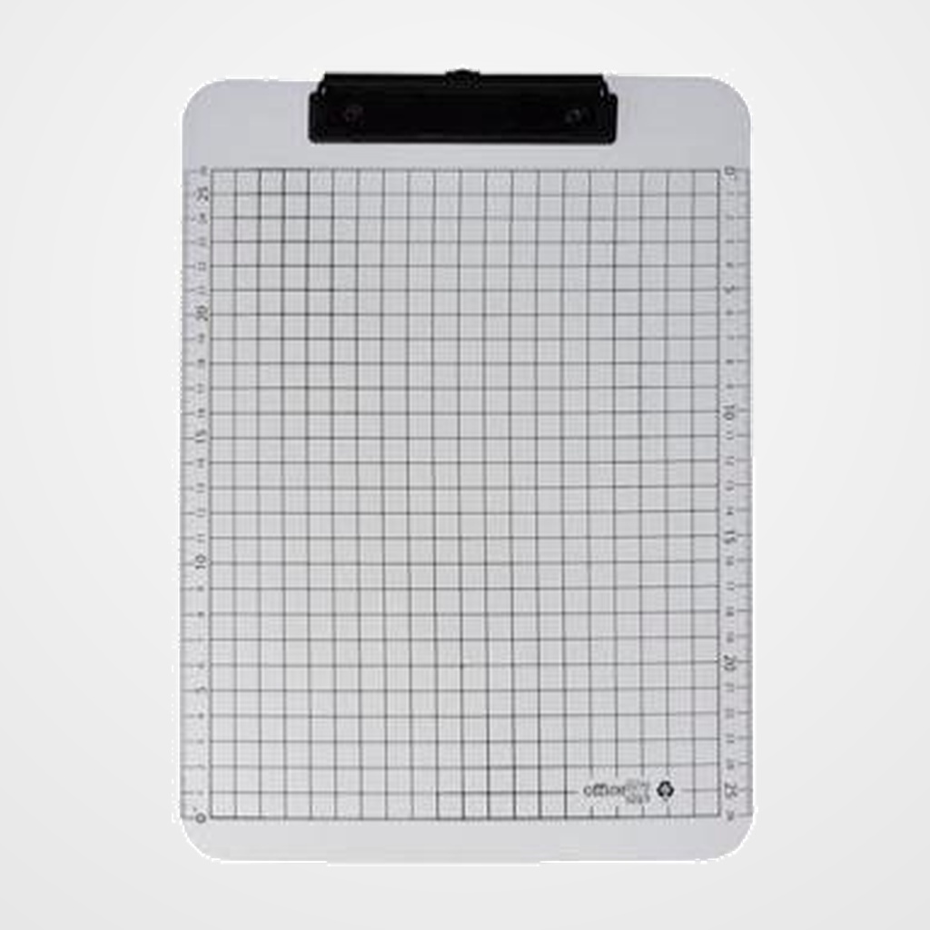 CARPETA con PINZA PORTABLOCS OFFICE BOX PP CRISTAL Fº