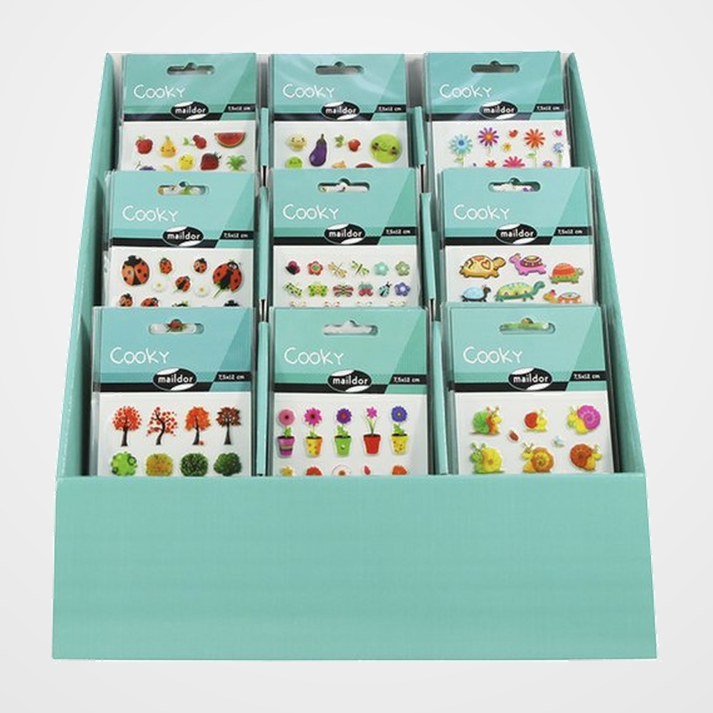 STICKERS MAILDOR COOKY PRIMAVERA EXPOSITOR DE 90