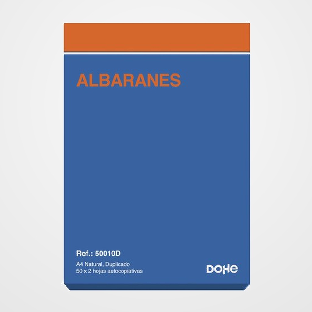 TALONARIO ALBARANES A4 NATURAL DUPLICADO DOHE