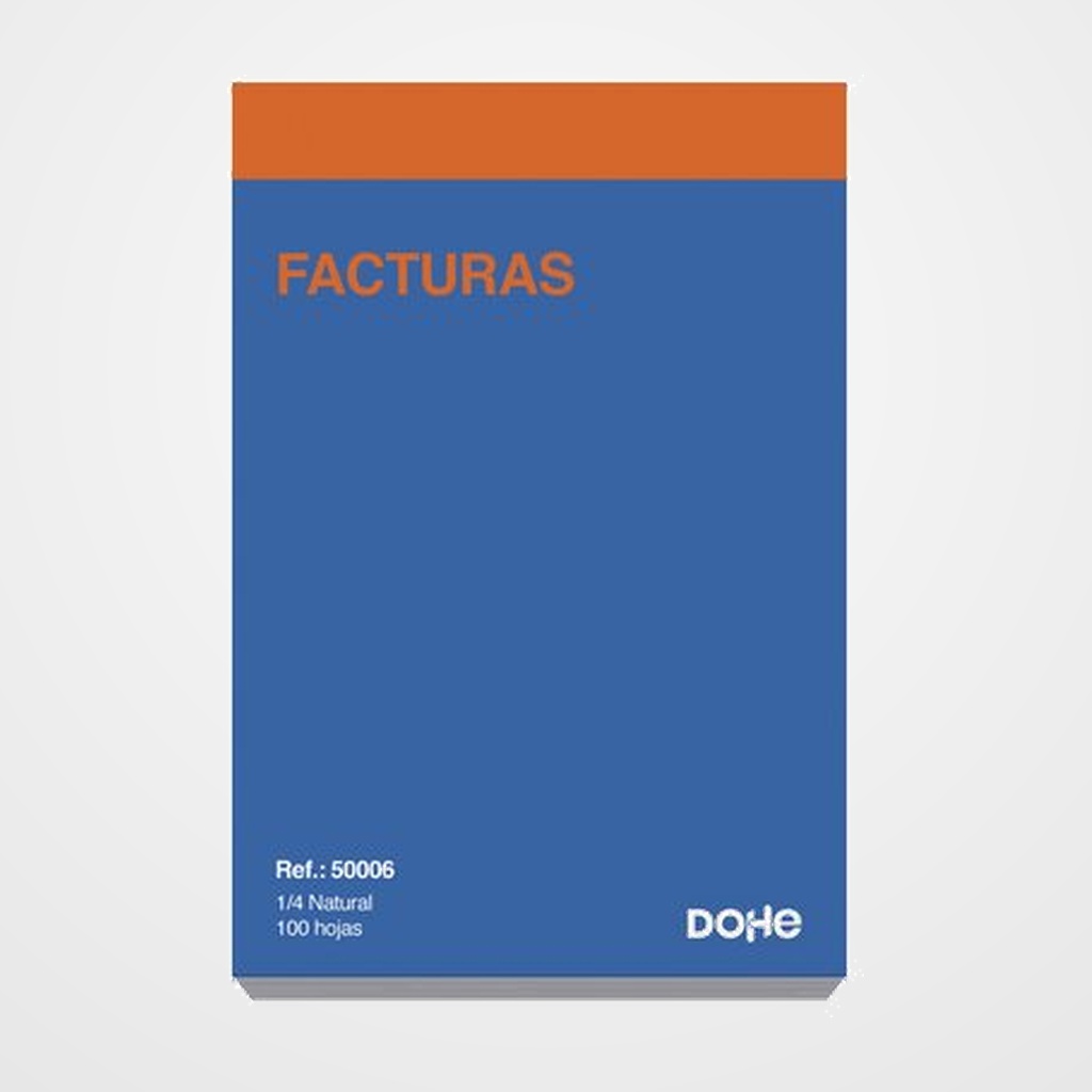 TALONARIO FACTURAS 1/4  NATURAL SIMPLE DOHE