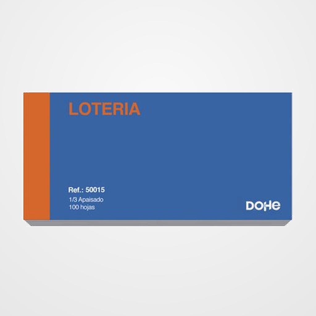 TALONARIO LOTERIA 1/3 APAISADO DOHE
