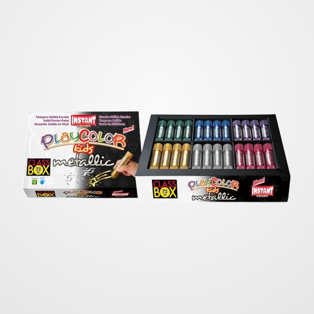 TEMPERA INSTANT SOLIDA PLAYCOLOR METALLIC ONE 10Gr. CLASS-BOX de 72