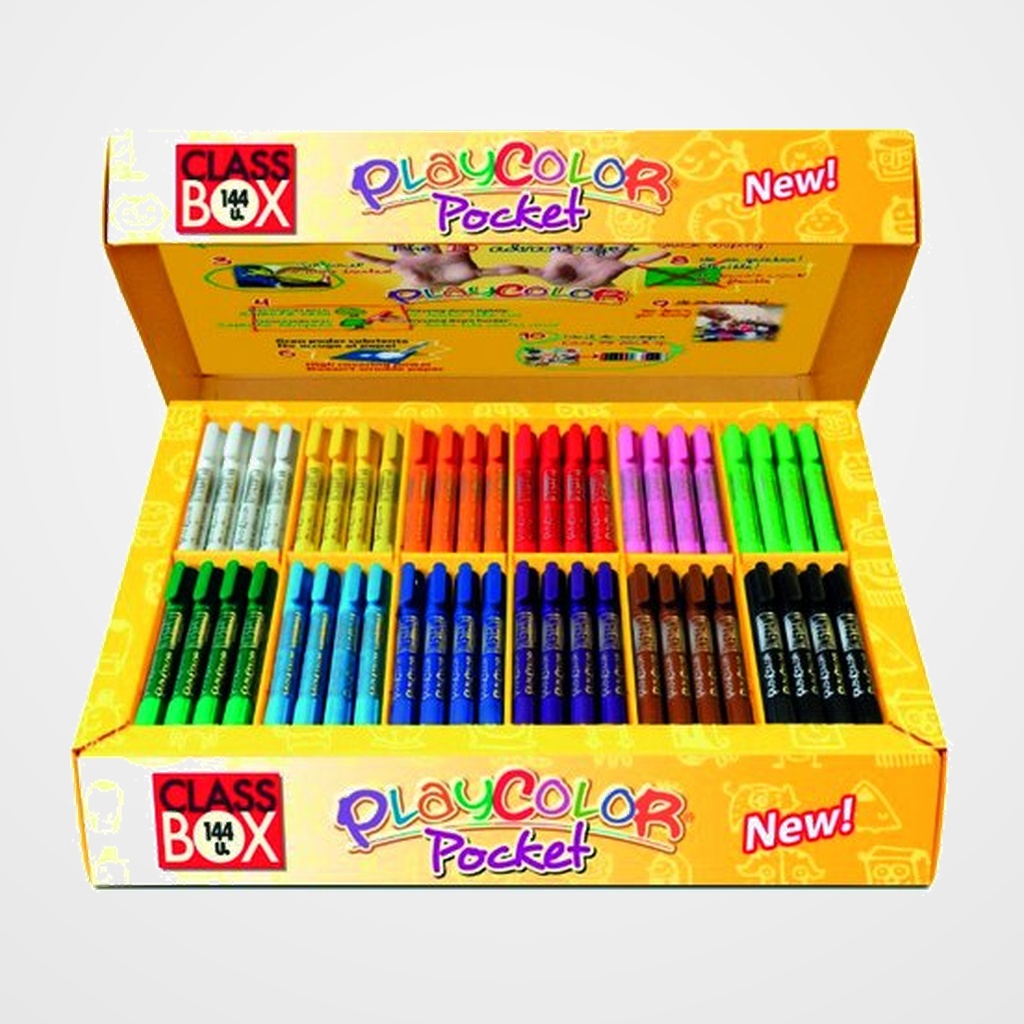 TEMPERA INSTANT SOLIDA PLAYCOLOR POCKET 5Gr. CLASS-BOX de 144
