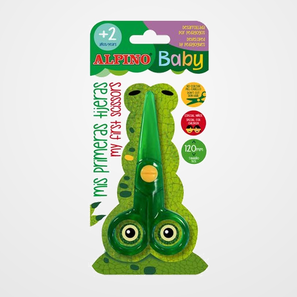 TIJERAS ESCOLARES ALPINO BABY 12 cm. BLISTER DE 1