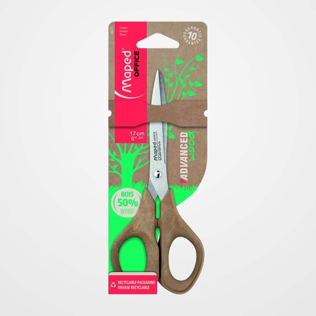 TIJERAS MAPED ADVANCED WOOD 17 cm. SIMETRICA