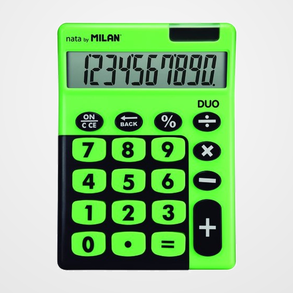 CALCULADORA SOBREMESA MILAN 10 DIGITOS TOUCH DUO VERDE