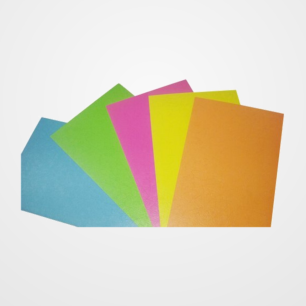 TAPA de ENCUADERNAR YOSAN CARTON GOFRADO FLUOR A4 0,9 mm AZUL CAJA de 50