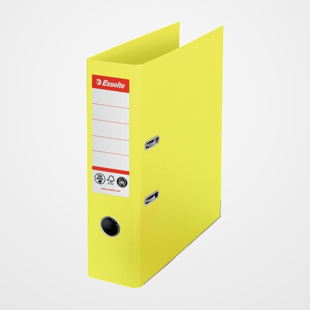 ARCHIVADOR palanca ESSELTE CO2 NEUTRAL Nº1 CARTON FORRADO A4 75mm AMARILLO VIVIDA