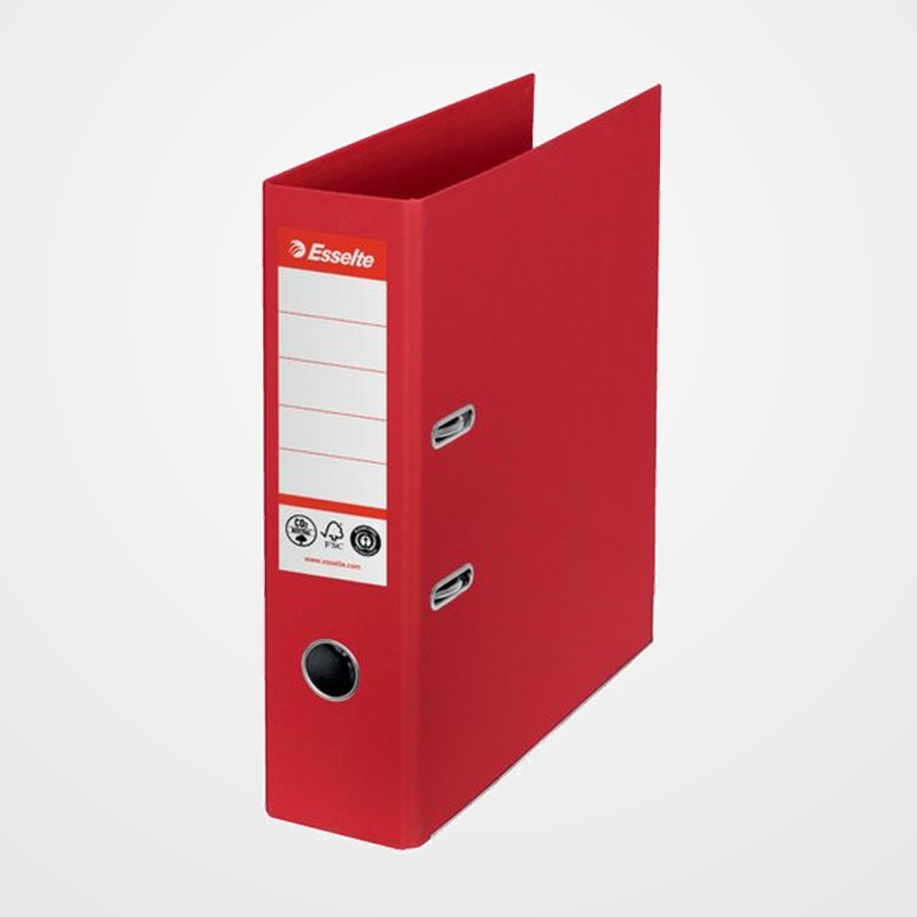 ARCHIVADOR palanca ESSELTE CO2 NEUTRAL Nº1 CARTON FORRADO A4 75mm ROJO VIVIDA