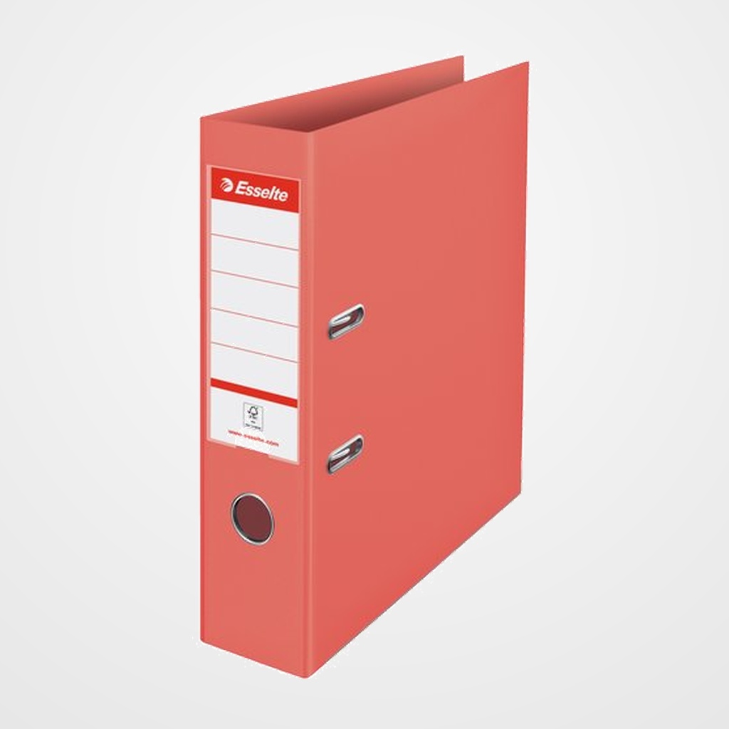 ARCHIVADOR palanca ESSELTE COLOUR BREEZE PLASTICO FORRADO con RADO A4 75mm CORAL