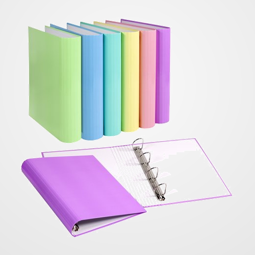 CARPETA de ANILLAS CARCHIVO SOFT CARTON PLASTIFICADO BRILLO A4 4 an.MIXTA 40mm SURTIDO (6 col.)