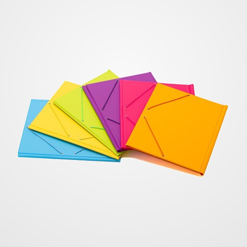 CARPETA de GOMAS y SOLAPAS IBERPLAS PVC serie FUN COLOR Fº EXPOSITOR de 18