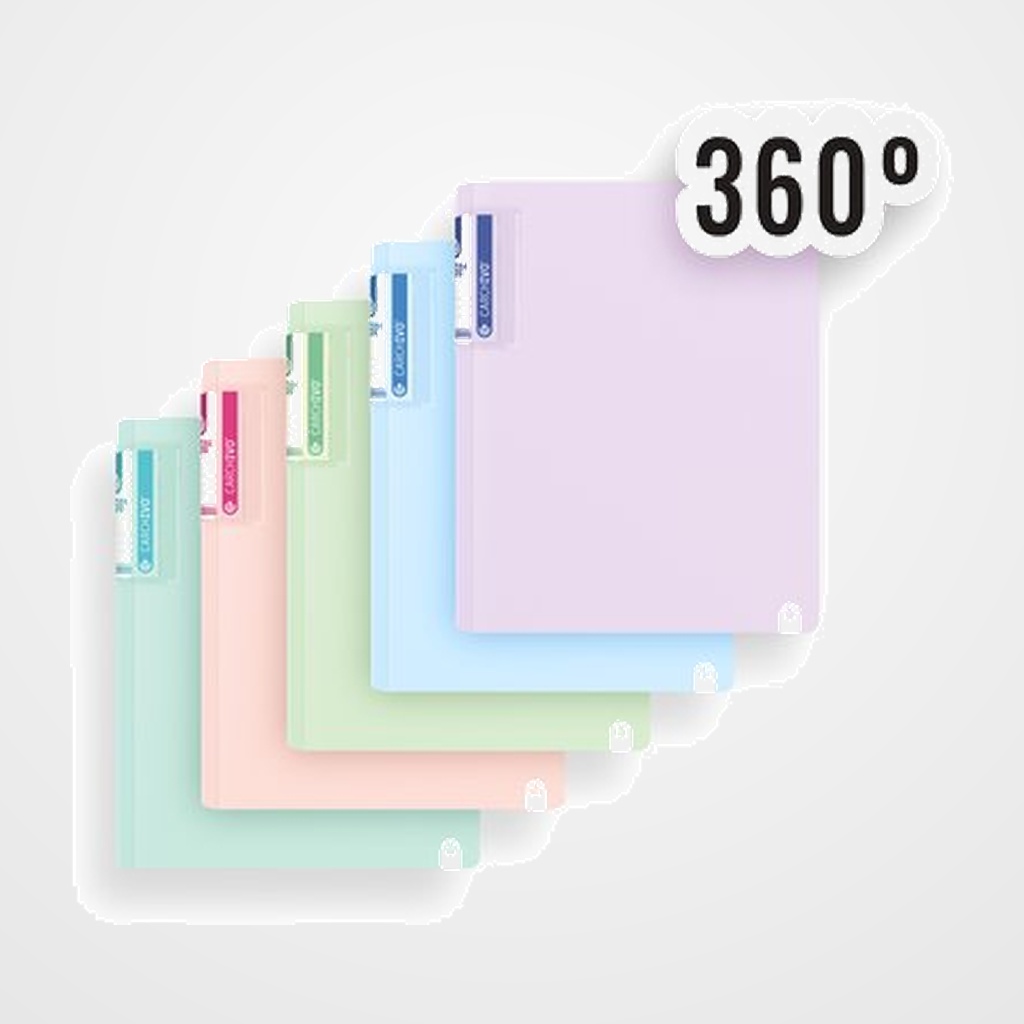 CARPETA de ANILLAS CARCHIVO FOAM SOFT PP A4 4 an.MIXTA 25mm SURTIDO