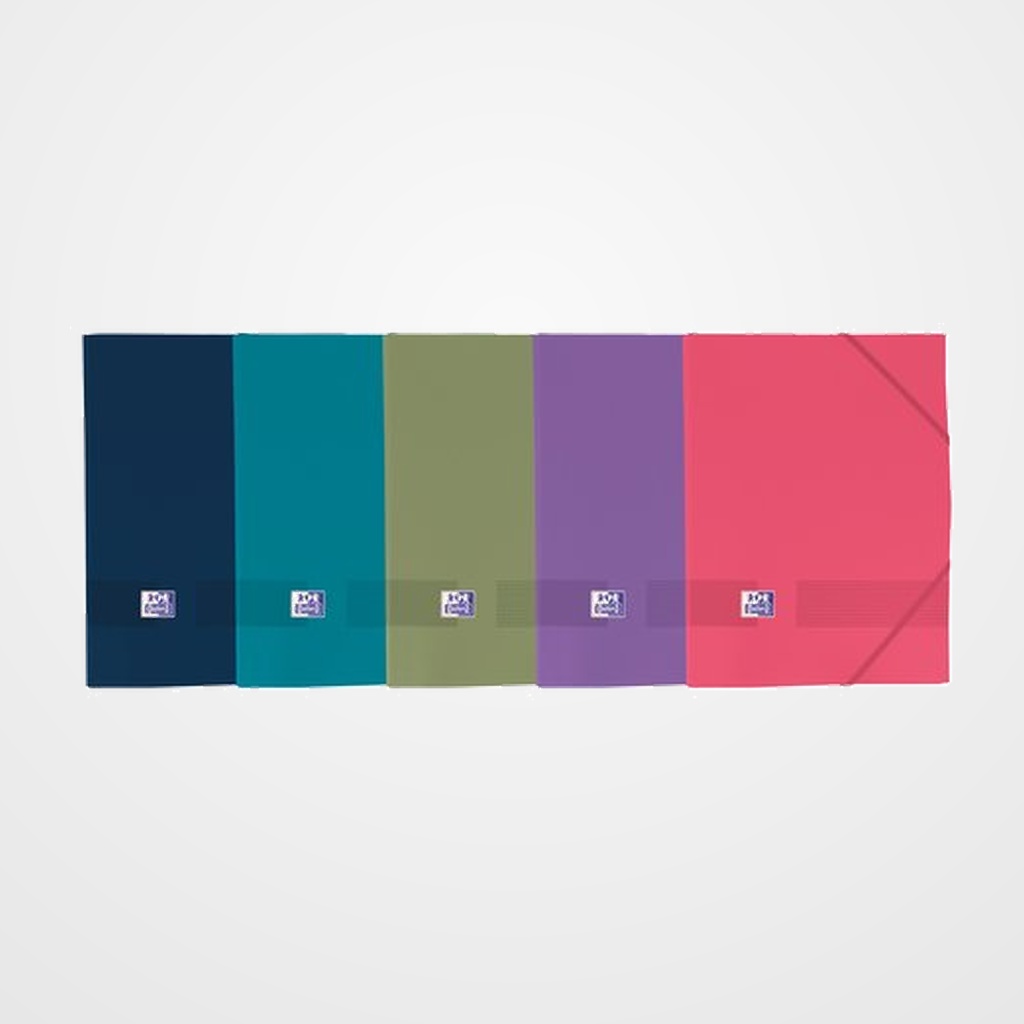 CARPETA de GOMAS y SOLAPAS OXFORD LIVE&GO PP A4+ SURTIDO (5 col. VIVOS)
