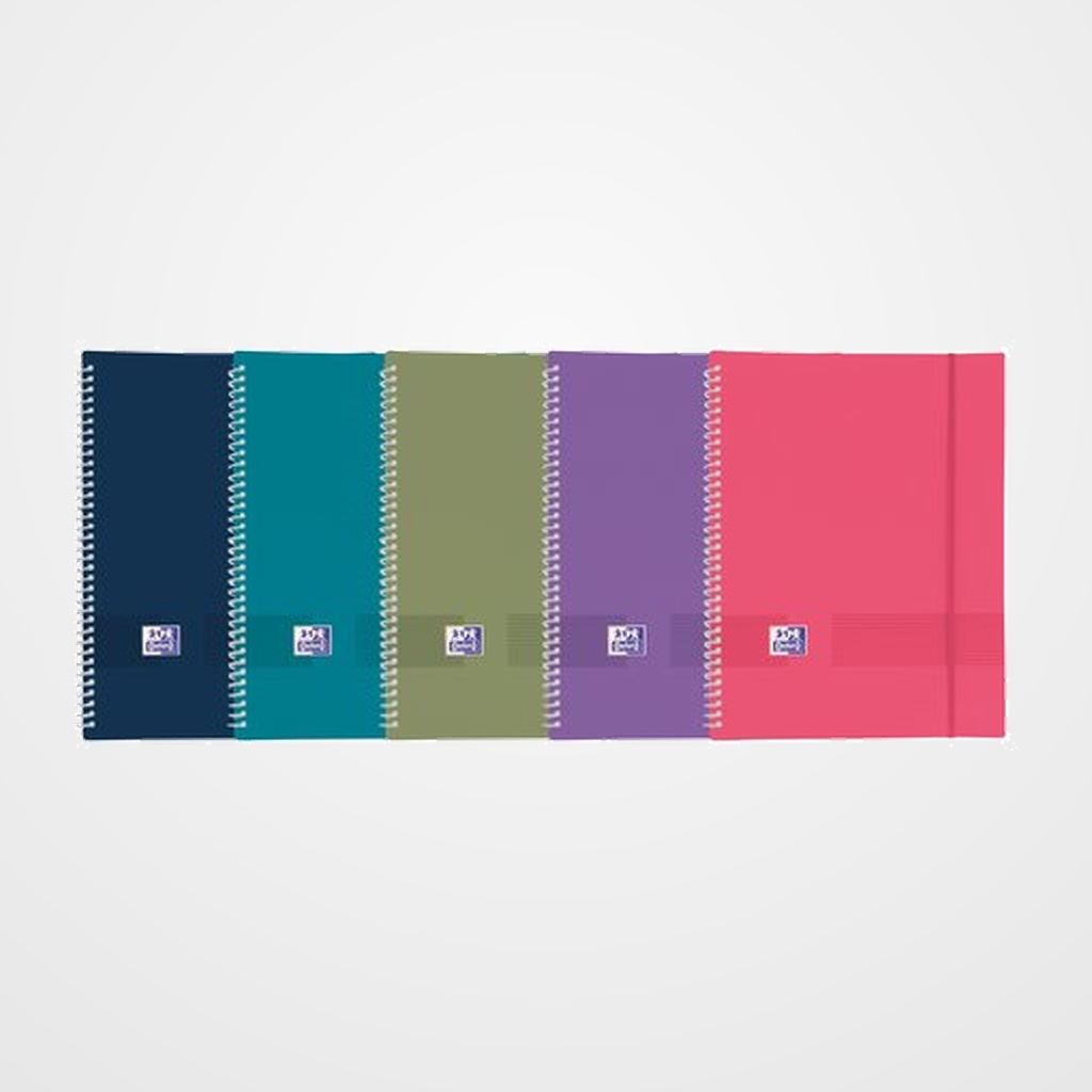 CARPETA FUNDAS (TARIFARIO) OXFORD LIVE&GO ESPIRAL PP A4 20 F. CON GOMA SURTIDO (5 colores VIVOS)