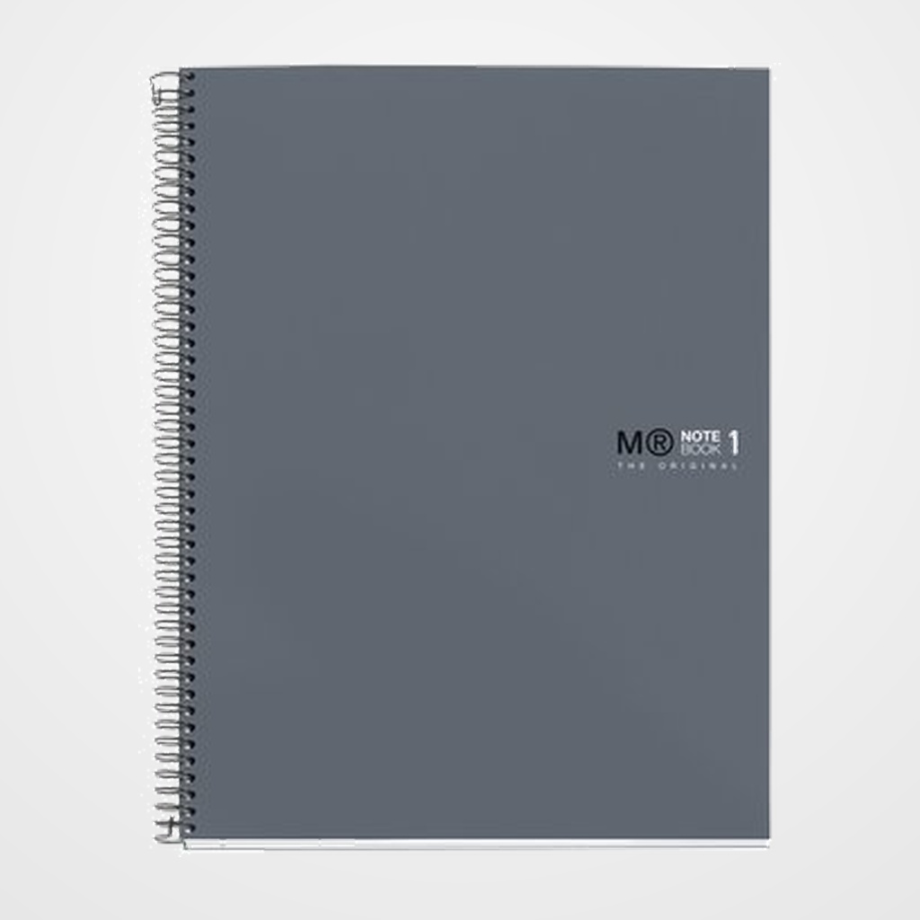 BLOC MIQUELRIUS THE ORIGINAL NOTEBOOK 1 micro.tapa EXTRA A4 80h 90g CUADRIC.5x5 GRIS GRAFITO