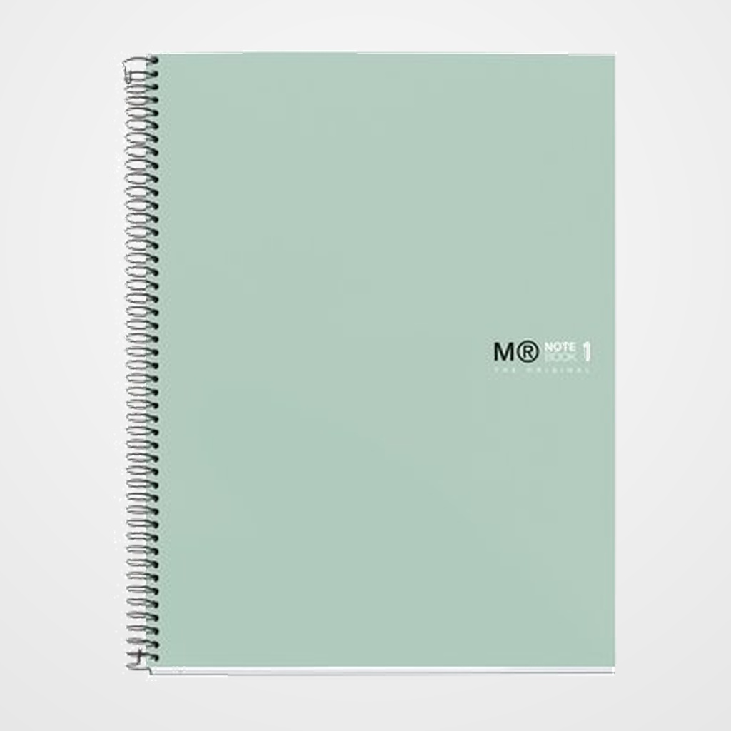 BLOC MIQUELRIUS THE ORIGINAL NOTEBOOK 1 micro.tapa EXTRA A4 80h 90g CUADRIC.5x5 VERDE AQUA
