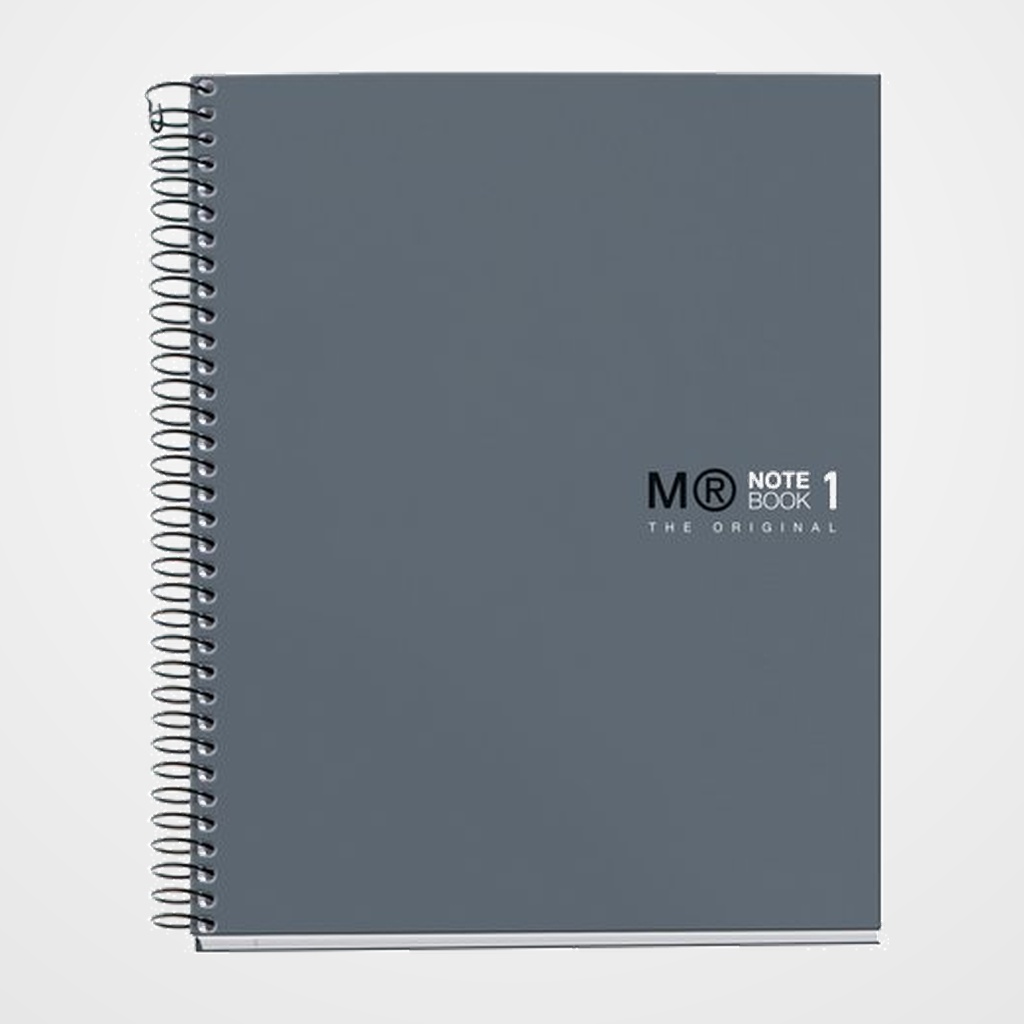 BLOC MIQUELRIUS THE ORIGINAL NOTEBOOK 1 micro.tapa EXTRA A5 80h 90g CUADRIC.5x5 GRIS GRAFITO