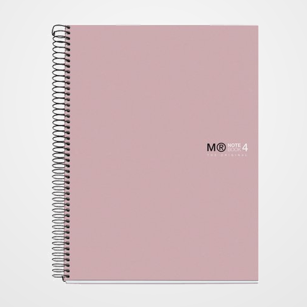 BLOC MIQUELRIUS THE ORIGINAL NOTEBOOK 4 micro.tapa EXTRA A4 120h 90g CUADRIC.5x5 ROSA ARENA