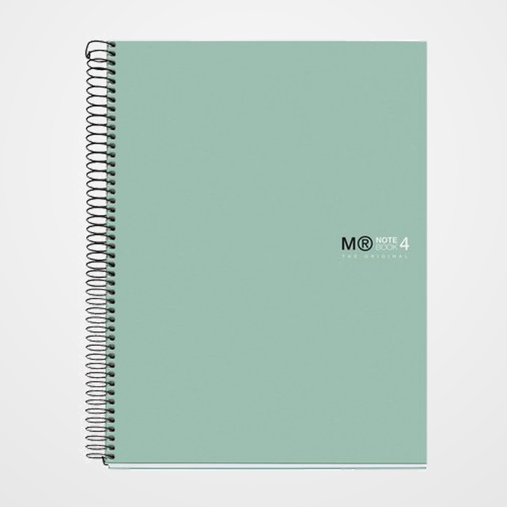BLOC MIQUELRIUS THE ORIGINAL NOTEBOOK 4 micro.tapa EXTRA A4 120h 90g CUADRIC.5x5 VERDE AQUA